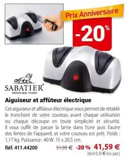 Mathon SABATIER Aiguisseur et affûteur électrique offre
