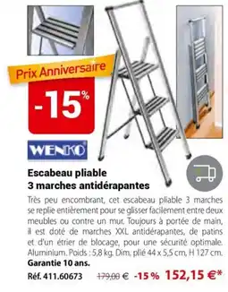 Mathon WENKO Escabeau pliable offre