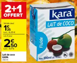Carrefour KARA Lait de coco offre