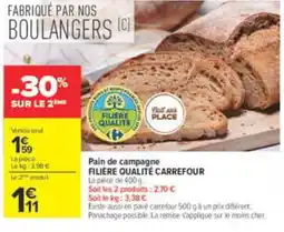 Carrefour Filière Qualité Carrefour Pain de campagne offre