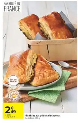 Carrefour 4 suisses aux pépites de chocolat offre