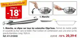 Mathon Manches se clipse sur tous les ustensiles clips inox offre