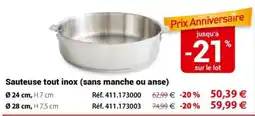 Mathon Sauteuse tout inox offre