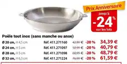 Mathon Poêle tout inox offre