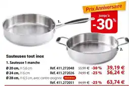 Mathon Sauteuses tout inox offre