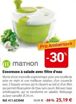 Mathon MATHON Essoreuse à salade avec filtre d'eau offre