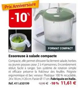 Mathon Essoreuse à salade compacte offre