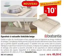 Mathon Egouttoir a vaisselle sinkside beige offre