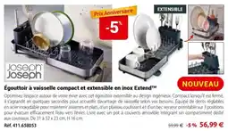 Mathon Egouttoir a vaisselle compact et extensible en inox extend offre