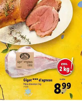 Lidl Gigot D'agneau offre