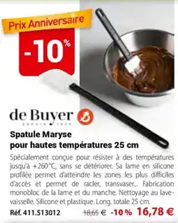 Mathon De buyer spatule maryse pour hautes temperatures offre