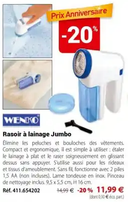 Mathon WENKO Rasoir à lainage Jumbo offre