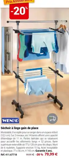 Mathon WENKO Séchoir à linge gain de place offre