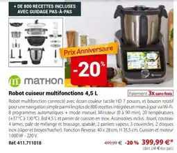 Mathon MATHON Robot cuiseur multifonctions 4,5 L offre