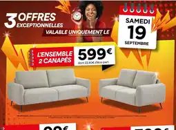BUT L'ensemble 2 canapes offre