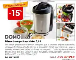 Mathon Domo mixeur à soupe soup maker 1,6 l offre
