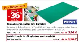 Mathon WENKO Tapis de réfrigérateur anti-humidité offre