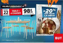 BUT Rick table + 4 chaises offre