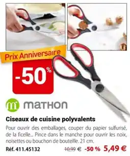 Mathon Mathon ciseaux de cuisine polyvalents offre