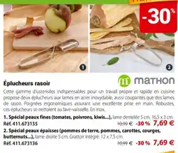 Mathon Eplucheurs rasoir offre