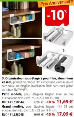 Mathon Organisateur sous etagere pour film aluminium et sacs offre