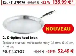 Mathon Crêpière tout inox offre