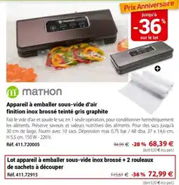 Mathon Mathon appareil à emballer sous-vide d'air offre