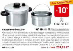 Mathon CRISTEL Autocuiseur inox Alto offre