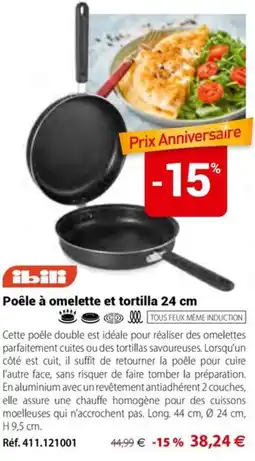Mathon ibili Poêle à omelette et tortilla 24 cm offre