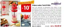 Mathon mastrad Crêpes maker Twist'N'Mix offre