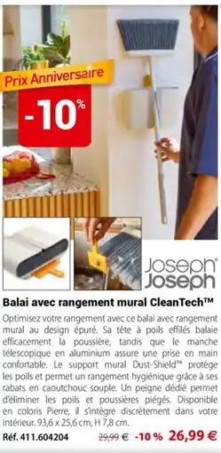 Mathon Balai avec rangement mural clean tech offre
