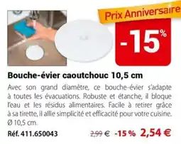 Mathon Bouche-évier caoutchouc 10,5 cm offre