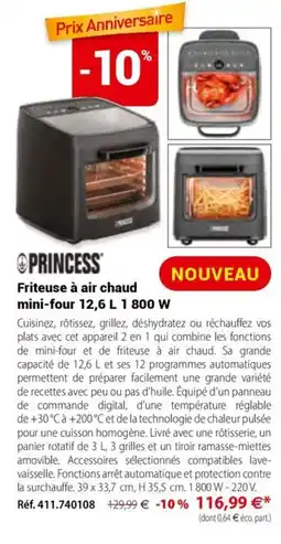 Mathon PRINCESS Friteuse à air chaud mini-four 12,6 L offre