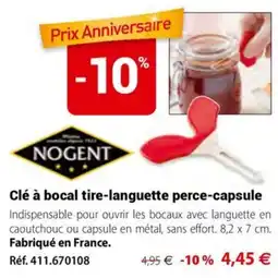 Mathon NOGENT Clé à bocal tire-languette perce-capsule offre