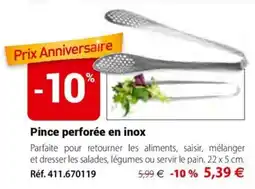 Mathon Pince perforée en inox offre