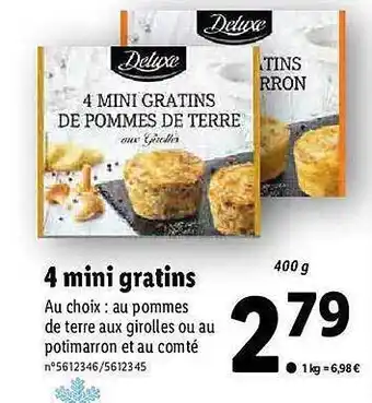 Lidl 4 Mini Gratins Deluxe offre
