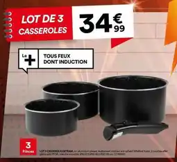 BUT Tous - lot de 3 casseroles offre