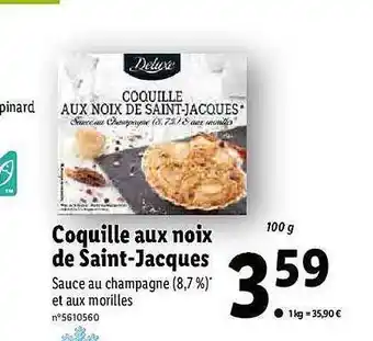 Lidl Coquille Aux Noix De Saint-jacques Deluxe offre