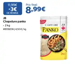 Costco JB Chapelure panko offre