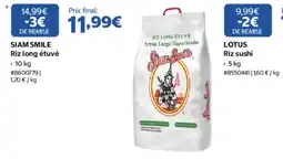 Costco SIAM SMILE Riz long étuvé offre