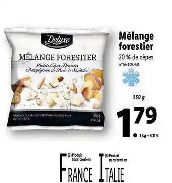 Lidl Mélange Forestier Deluxe offre