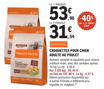 Nature's Variety Croquettes pour chien adulte au poulet