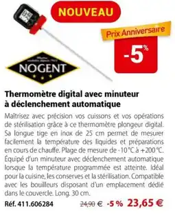Mathon NOGENT Thermomètre digital avec minuteur à déclenchement automatique offre