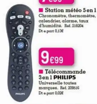 Kandy Télécommande 3 en 1 PHILIPS offre