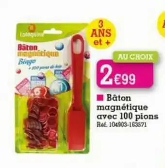 Kandy Bâton magnétique avec 100 pions offre
