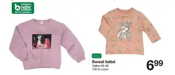 Zeeman Sweat bébé offre