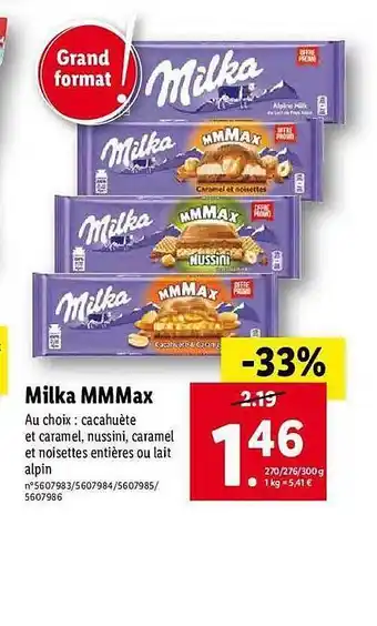 Lidl Milka Mmmax offre