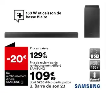 BUT Barre de son 2.1 offre