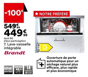 BUT Lave-vaisselle intégrable offre