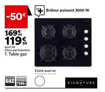 BUT Table gaz offre